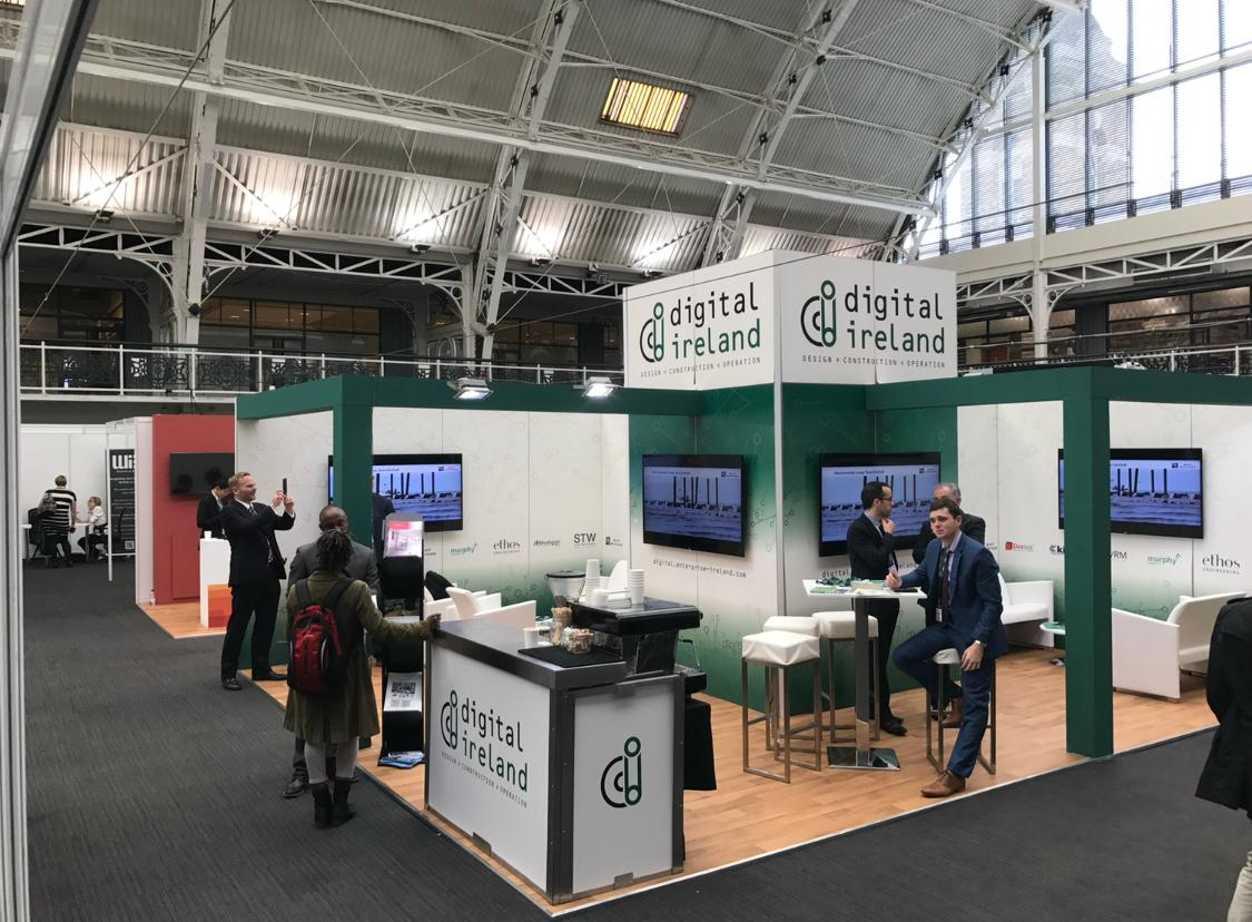 Branded exhibition barista coffee bar at a Digital Ireland event